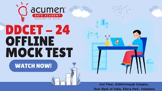 Offline Mock Test  DDCET  24 [upl. by Onil]