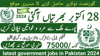 Latest government October jobs 2024 ۔ New jobs 2024 in pakistan۔Latest jobs in Pakistan 2024 today [upl. by Neroled]