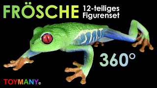 Toymany © 12 Frösche  Frogs  Playset  Spielset  360° Nahaufnahme  Close up [upl. by Daniell]