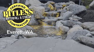 Everett WA Backyard Pitless Waterfall Install [upl. by Lynden]