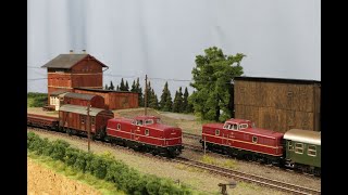 3xOberfranken 4  V80 Zugkreuzung in Weidhausen [upl. by Simdars945]