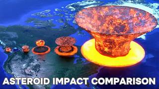 Asteroid impact Comparison On Earth☄️🌎🔥 [upl. by Shiri]