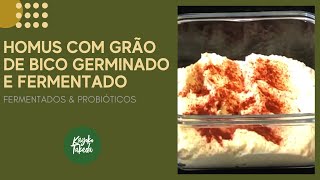 HOMUS COM GRÃO DE BICO GERMINADO E FERMENTADO COMO FAZER  ALIMENTO FERMENTADO E PROBIÓTICO [upl. by Hcirdla]