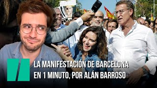 La manifestación de Barcelona contra la amnistía en 1 minuto por Alán Barroso [upl. by Aynav]