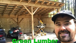 Siding a Shed with Freshly Sawn Lumber  You CAN build with green lumber [upl. by Vernice]