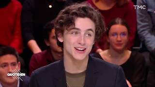 English SubtitlesTimothée Chalamet SPEAKING FRENCH  Quotidien 1182019 [upl. by Namrac899]