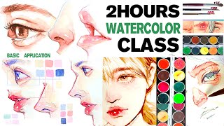 ✏️ 2 HOURS WATERCOLOR CLASS ✏️ [upl. by Algernon894]