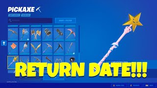 STAR WAND PICKAXE RETURN RELEASE DATE IN FORTNITE 2024CONFIRMED 100 [upl. by Aihgn254]