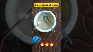 Electrolysis of water experiment decomposition of water electrochemistry electrolysis shorts [upl. by Kcirded]