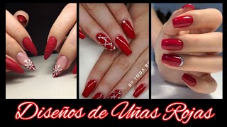 DISEÑOS DE UÑAS ROJAS 2024tendenciaenuñas tendenciaenuñas diseñosdeuñas uñasdemoda acrylicnails [upl. by Cr]