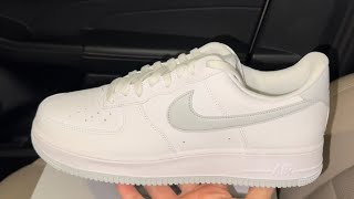 Nike Air Force 1 White Pure Platinum shoes [upl. by Sirap]