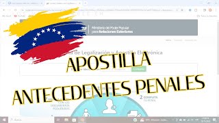 Cómo apostillar antecedentes penales de Venezuela 🇻🇪 venezolanosenPerú venezolanosporelmundo [upl. by Alexandre]