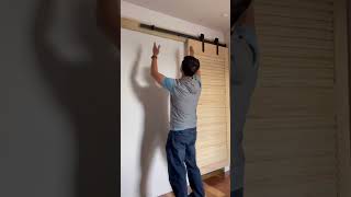 How to install a barn door？ [upl. by Eimac]