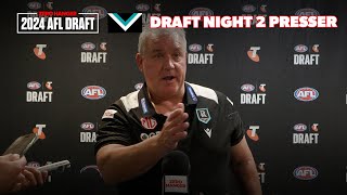 Port Adelaide Draft Night Presser  AFL Draft Night 2024 [upl. by Ahras]