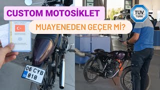 Custom Motosiklet Muayeneden Geçer mi Cafe Racer CG Geçti mi [upl. by Gotcher965]