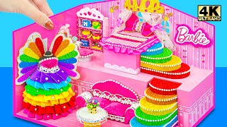 Build Dream Pink Barbie Castle with Luxury Bedroom Dress from Cardboard ❤️ DIY Miniature House [upl. by Ayatal116]