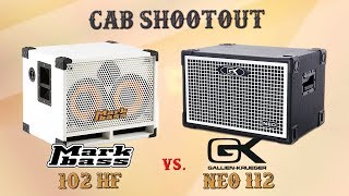 Cab Shootout  Gallien Krueger NEO 112 vs Mark Bass 102 HF  Want 2 Check [upl. by Juanita835]