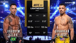 JOAQUIM SILVA VS DRAKKAR KLOSE FULL FIGHT UFC 301 [upl. by Lytsirhc]