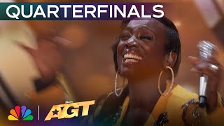 Dee Dee Simon Receives A GOLDEN BUZZER For quotLose Controlquot By Teddy Swims  Quarterfinals  AGT 2024 [upl. by Hinckley929]