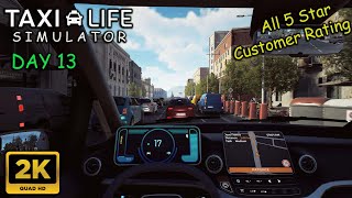 Taxi Life A City Driving Simulator Day 13  Prime time Drive  Electric Van G29 Steering Wheel [upl. by Ynahirb]