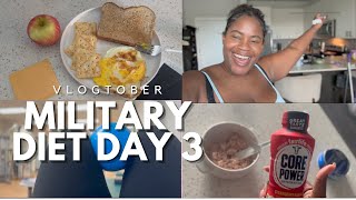 DAY 3 OF THE MILITARY DIET CHALLENGE 😛    VLOGTOBER 2024 [upl. by Nelluc273]