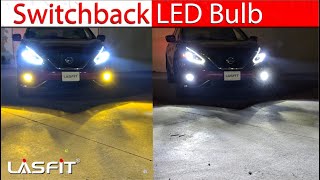 How does Switchback LED Fog Light Bulb work  DualColor White and Yellow [upl. by Bogie]