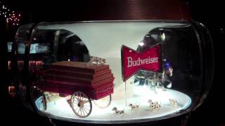 Budweiser lighted rotating globe  eBay auction  collectible Budweiser Clydesdale horses [upl. by Montanez]