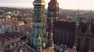 Gdańsk z lotu ptaka 4K  Gdansk from above 4K Poland [upl. by Leora]