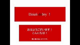 ポーランド語の発音ガイド レッスン１ Dzień dobry Урок польского языка おはようございます！ こんにちは！ [upl. by Nim]