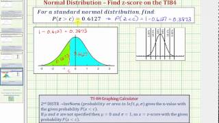 Ex 2 Find a Zscore Given the Probabilty of Z Being Greater Than a Given Value [upl. by Denby]