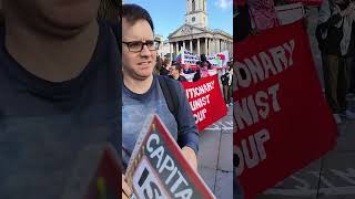 British Communists were Supporting Hamas Supporters at Trafalgar Square Today [upl. by Braswell884]