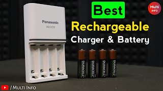 Best Rechargeable Duracell AA Batteries And Panasonic Eneloop BQCC55N Charger Unboxing amp Review [upl. by Batha]