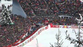 Hannes Reichelt  Zielschuß beim Hahnenkammrennen in Kitzbühel 2014 [upl. by Eclud441]