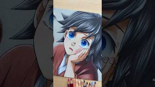 Draw Giyu with MrBallen Audio shorts anime drawing [upl. by Rma]