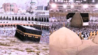 Mourning in Mecca The Kabaa is ruined with hailstorm Watch Shocking footage in Saudi Arabia [upl. by Asial]