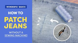 How to Patch Jeans Without a Sewing Machine [upl. by Oruam]