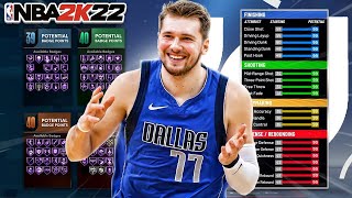 NEW GLITCHED 67 LUKA DONCIC BUILD in NBA 2K22 [upl. by Morita]