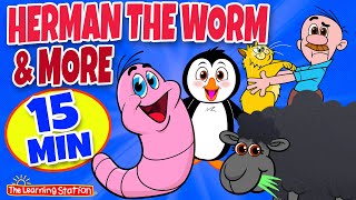 Herman the Worm amp More ♫ Brain Breaks ♫ Action Songs for Kids ♫ Kids Songs by The Learning Station [upl. by Jerrilee]