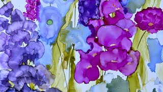 Alcohol Ink Field of Flowers [upl. by Weinstock]