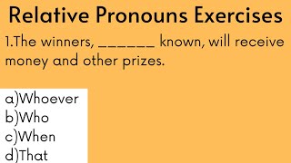 Relative Pronouns Exercises 3 Learn English [upl. by Joyann]