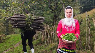 Cooking Nettle leek  Affordable local food [upl. by Haissi255]