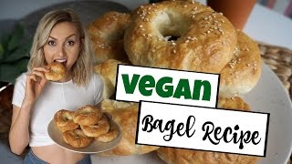 Easy Homemade Bagels  Vegan Recipe [upl. by Thema]