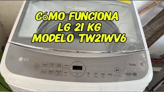 Cómo funciona lavadora LG 21 kg Modelo tw21wv6 [upl. by Darnell]