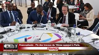 FRANCE Francophonie Fin des travaux du 19ème sommet à Paris [upl. by Leterg324]