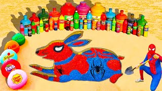 How to make Spiderman Bunny with Orbeez amp Big Toothpaste Eruption and Fanta Coca Cola vs Mentos [upl. by Ennayram259]