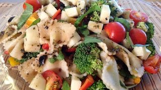 Bow Tie Pasta Salad With Balsamic Vinaigrette DressingItalian Food Recipes [upl. by Silvie219]