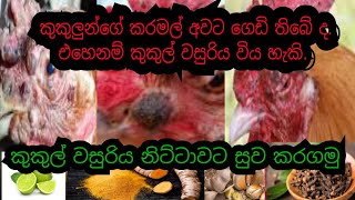 කුකුල් වසුරිය නිට්ටාවට සුව කරගමුFOWL POX Treatment IN AURWEDA [upl. by Trakas415]