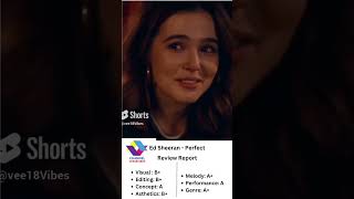 Ed Sheeran Perfect Song Review by Channel Vee18 music musicedits musiclover lyricsvideo [upl. by Eva]