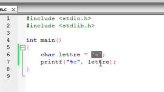 LANGAGE C  11  Le type char [upl. by Bendicty]