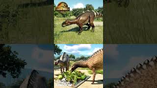 Muttaburrasaurus Comparison  Prehistoric Kingdom VS Jurassic World Evolution 2 jurassicworld [upl. by Marlen]